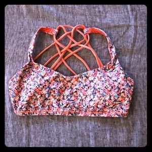 Lululemon Free To Be Wild Floral Sports Bra Size 6